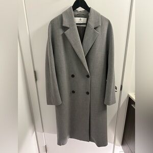 Aritzia slouch coat in (re)essential grey